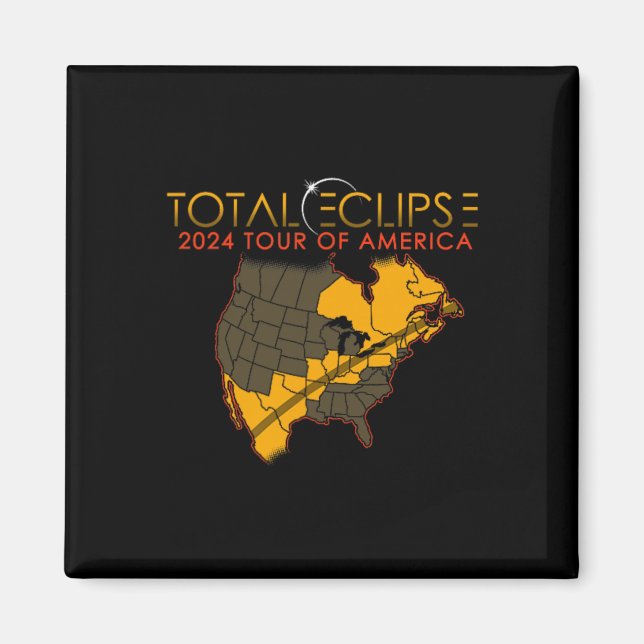 Imán Eclipse Solar Total 2024 Tour Of America 04.08.24 (Frente)