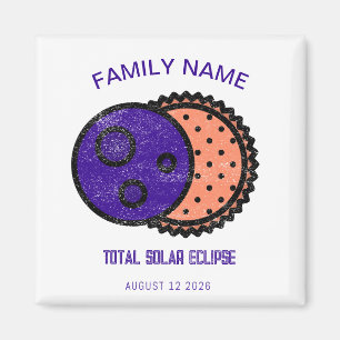 Imán Eclipse solar total 2026 Personalizado