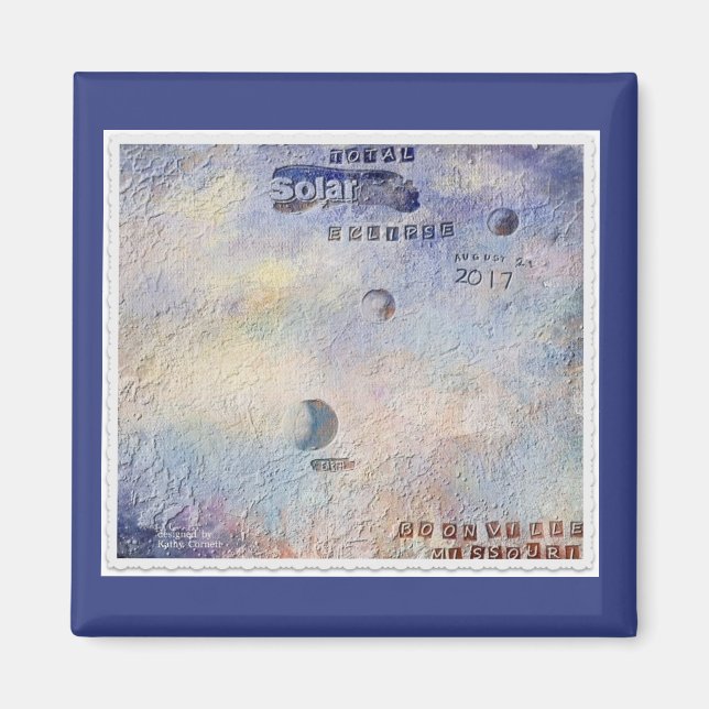 Imán Eclipse solar total 21 de agosto de 2017 Boonville (Frente)