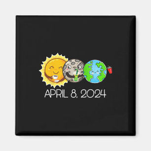 Imán Eclipse Solar Total Abril 8 2024 Astronomía Luna S