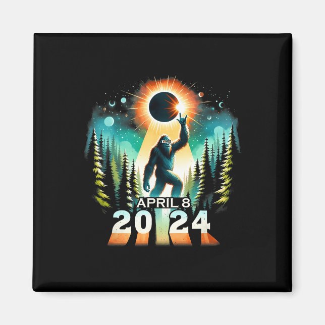 Imán Eclipse Solar Total Abril 8 Eclipse Solar 2024 Tot (Frente)