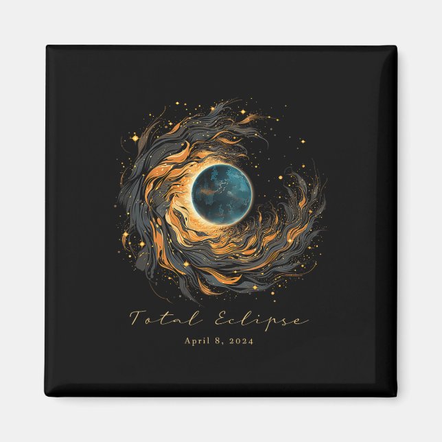 Imán Eclipse solar total Chaser Fan Watt Shirt Abril (Frente)