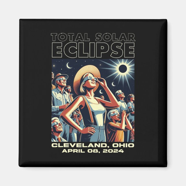 Imán Eclipse solar total Cleveland (Frente)