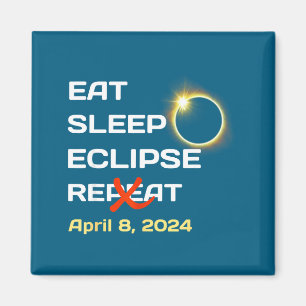 Imán Eclipse Solar Total de 2024 en América - Totalidad