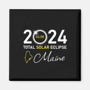 Imán Eclipse solar total de 2024 Estado de Maine
