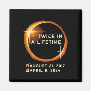 Imán Eclipse Solar Total De 2024 Hombres Dos Veces Por