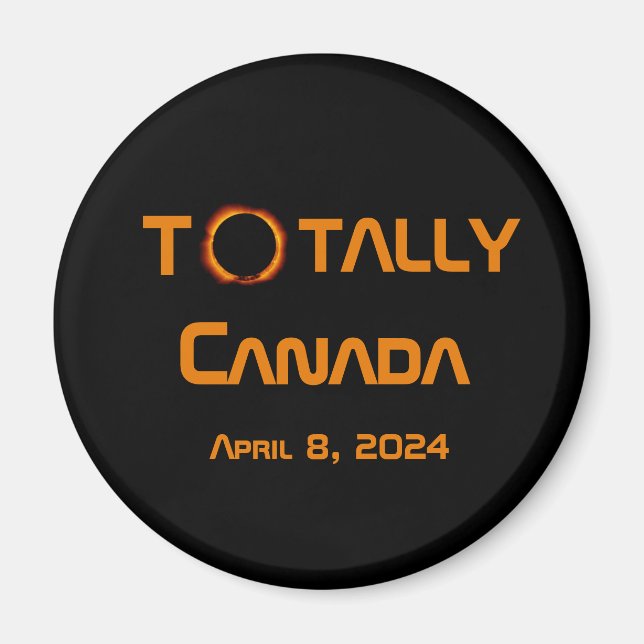 Imán Eclipse solar total de Canadá 2024 (Frente)