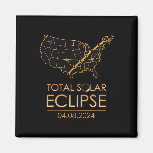 Imán Eclipse solar total de Estados Unidos 8 de abril d (Frente)