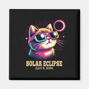 Imán Eclipse solar total de gato 8 de abril