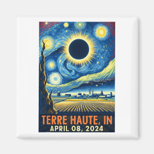 Imán Eclipse solar total de Haute Indiana 2024 Starry N