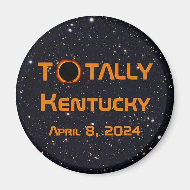 Imán Eclipse solar total de Kentucky 2024 (Frente)