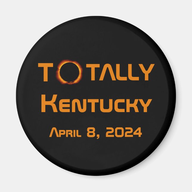 Imán Eclipse solar total de Kentucky 2024 (Frente)