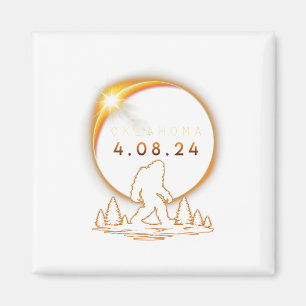 Imán Eclipse Solar Total De Oklahoma 2024 Bigfoot Ec