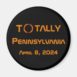 Imán Eclipse solar total de Pennsylvania 2024