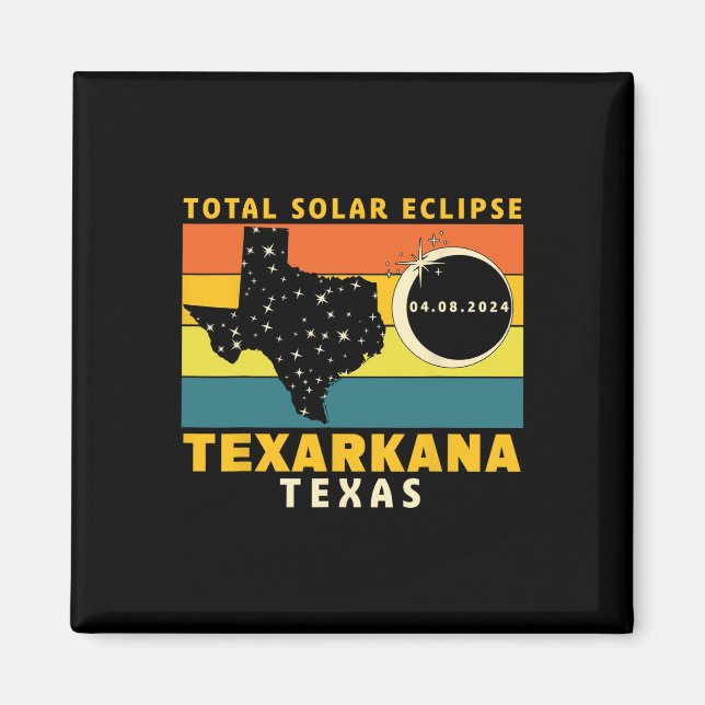 Imán Eclipse solar total de Texas 2024 (Frente)