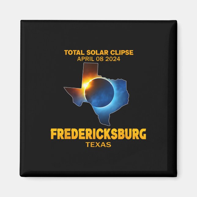 Imán Eclipse solar total de Texas 2024 (Frente)
