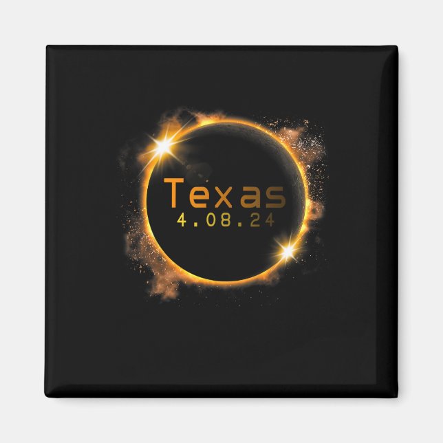 Imán Eclipse solar total de Texas 2024 (Frente)
