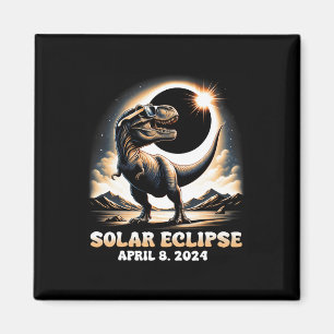 Imán Eclipse solar total Dinosaurio Dino T-rex Abril 8