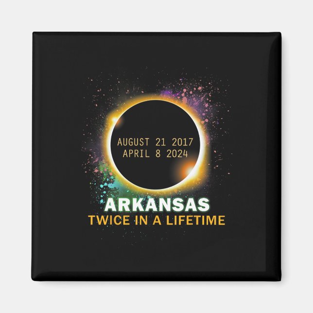 Imán Eclipse Solar Total Dos Veces Por Vida 2024 (Frente)