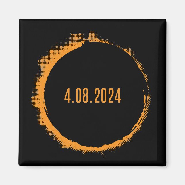 Imán Eclipse solar total EE.UU. 8 de abril de 2024 (Frente)