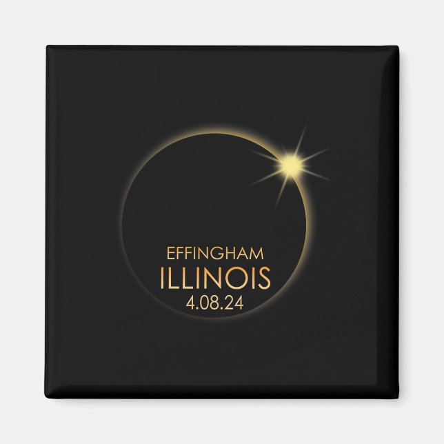 Imán Eclipse Solar Total En Effingham Illinois 2024 Tot (Frente)