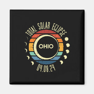 Imán Eclipse solar total Ohio Sunset Retro 04.08.24