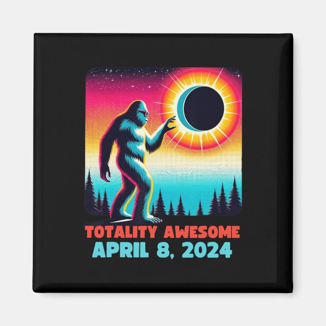 Imán Eclipse solar total para extranjeros 4.08.2024 (Frente)