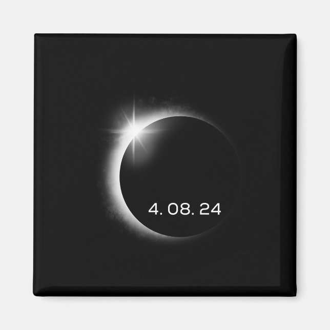 Imán Eclipse solar total primavera 8 de abril de 2024 A (Frente)