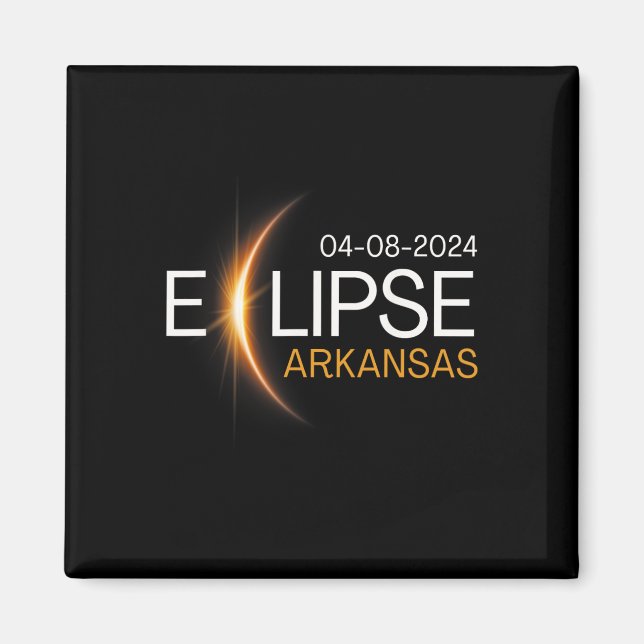 Imán Eclipse total de Arkansas 2024 Arkansas Solar 2024 (Frente)