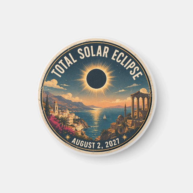 Imán Eclipse Total de Sol 2027 (Frente)