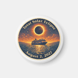 Imán Eclipse total de sol 2 de agosto de 2027 crucero