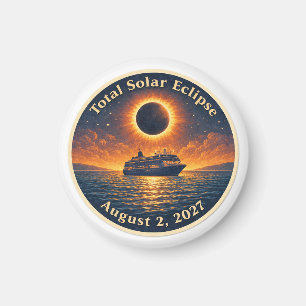 Imán Eclipse total de sol 2 de agosto de 2027 crucero