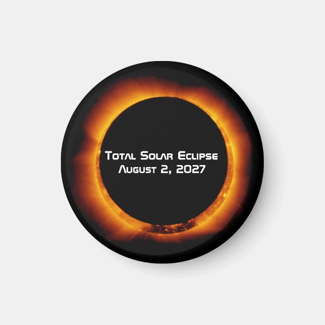 Imán Eclipse Total de Sol del Siglo 2027 (Frente)