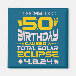 Imán Eclipse total del sol para cumpleaños número 50 -