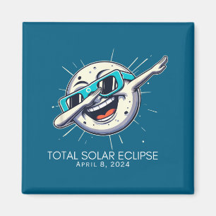 Imán Eclipse total solar adorable con dabbing Luna