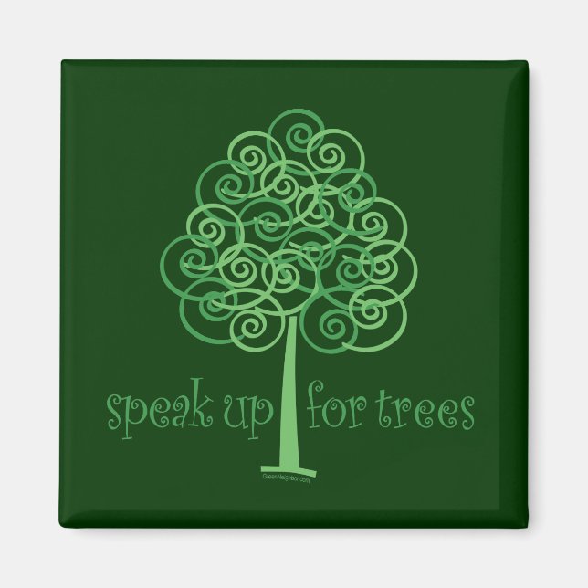 Imán Eco-Friendly, Earth-Friendly, Árboles de amor (Frente)