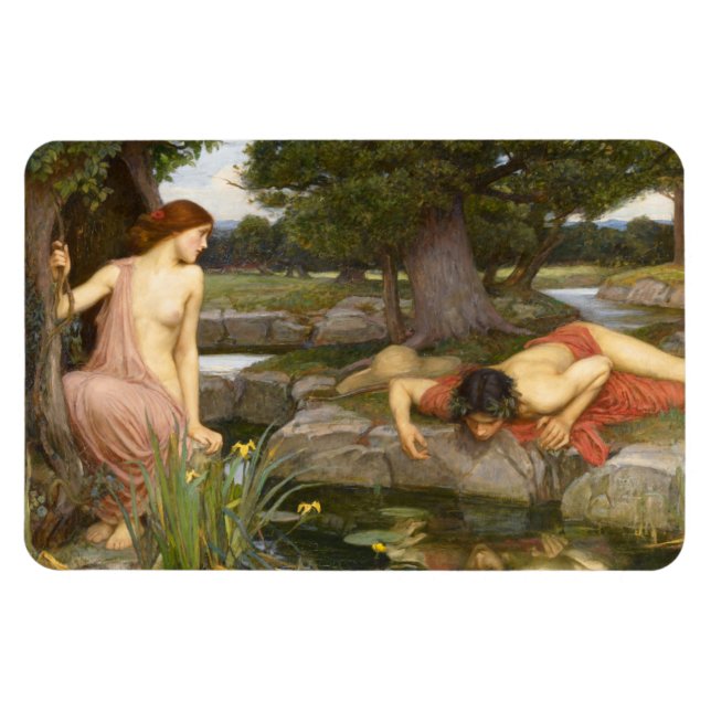 Imán Eco y Narciso de John William Waterhouse (Horizontal)