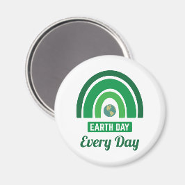Imán Ecología del Arcoiris Verde Día de la Tierra Todos