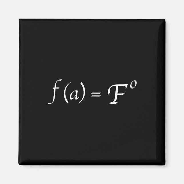 Imán Ecuación Divertida Fafo de Matemáticas Profesor de (Frente)