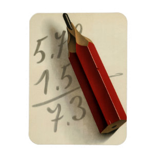 Imán Ecuación matemática con lápiz rojo, negocios vinta