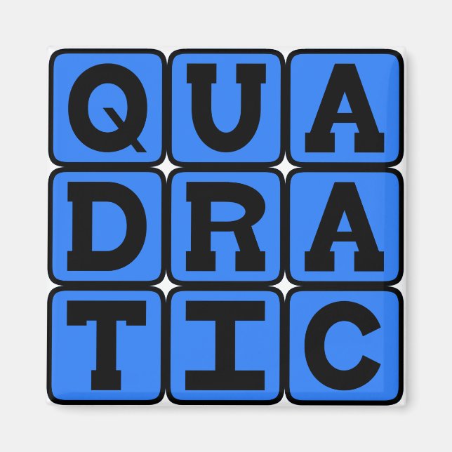 Imán Ecuación matemática cuadrática (Frente)