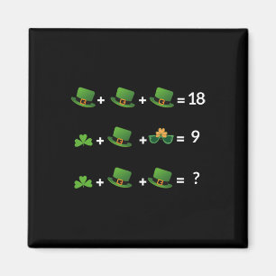 Imán Ecuación Matemática Día de San Patricio Divertido