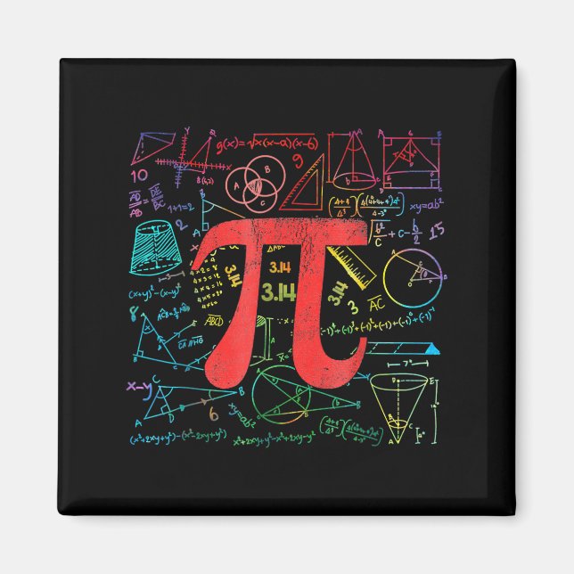 Imán Ecuación matemática divertida del día Pi profesor  (Frente)
