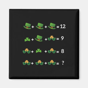 Imán Ecuación matemática divertida día de San Patricio