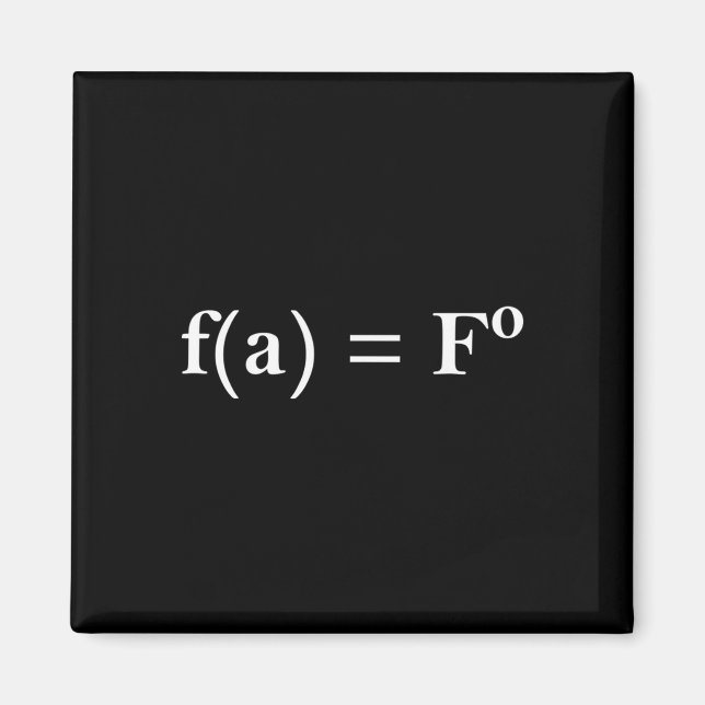 Imán Ecuación matemática Fafo divertida novedad profeso (Frente)