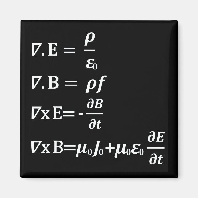 Imán ecuación maxwell-física (Frente)