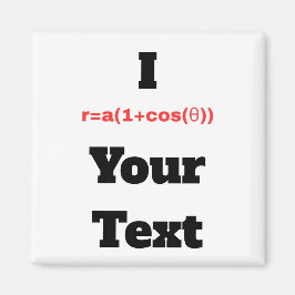 Imán Ecuación Polar de personalizable (I Corazón)