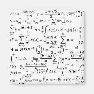 Imán ecuaciones y fórmulas matemáticas