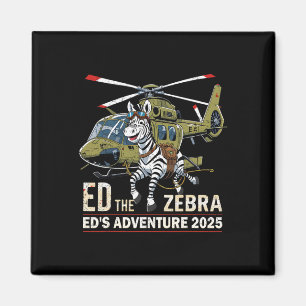 Imán Ed El Cebra Divertido 2025 Aventura Retro Vintage 