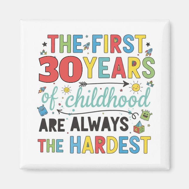 Imán Edad Personalizada Primeros Años de la Infancia so (Frente)